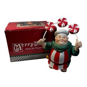 Merry Makers Peter The Peppermint Maker Figurine Christmas Decor With Box Monk